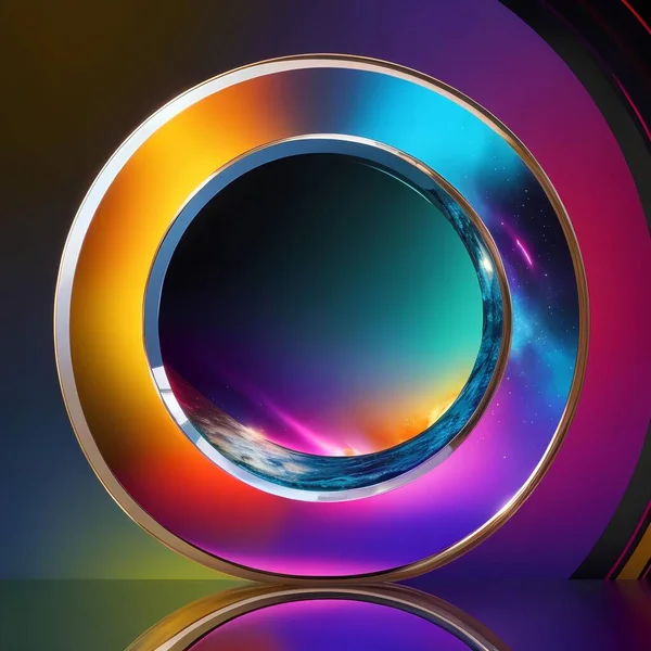 Abstract circle rainbow background