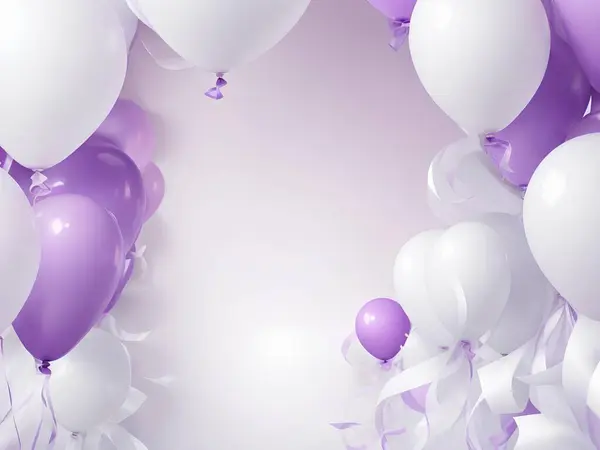 Фиолетовый Шары Партии Свадебный Фон — стоковое фото