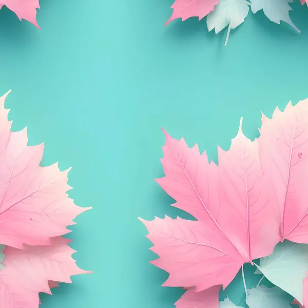 Осенние Листья Сплошной Цвет Фона — стоковое фото