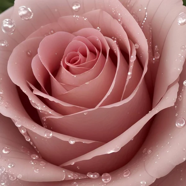 Rose Rose Avec Gouttes Eau — Photo