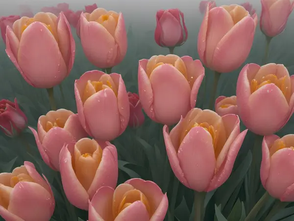 Tulipanes Jardín — Foto de Stock