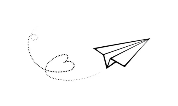 Papierflugzeug Flug — Stockvektor