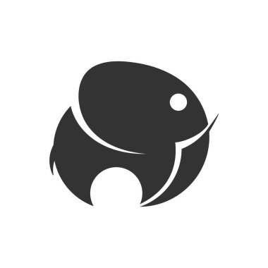 Yaratıcı fil logosu tasarım vektörü