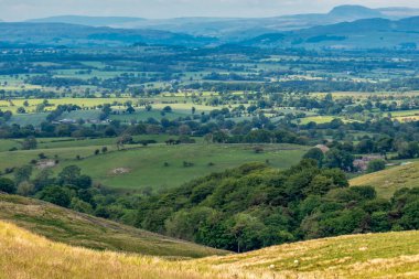 Pendle Hill, Lancashire Tepesi Tepeden manzara.