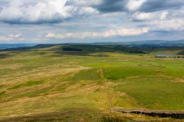 Pendle Hill, Lancashire Tepesi Tepeden manzara.