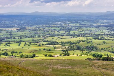 Pendle Hill, Lancashire Tepesi Tepeden manzara.