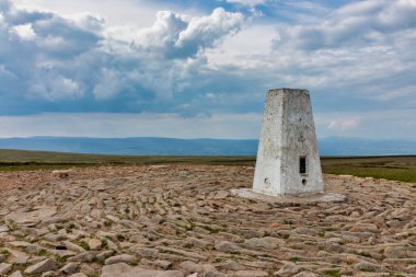 Pendle Hill, Lancashire Tepesi Tepeden manzara.