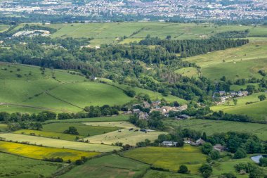 Pendle Hill, Lancashire Tepesi Tepeden manzara.