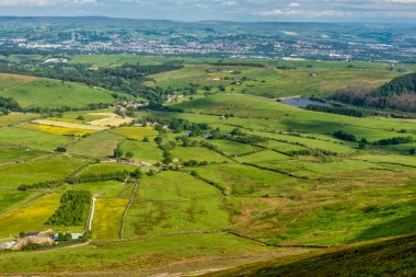 Pendle Hill, Lancashire Tepesi Tepeden manzara.