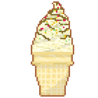 pixelated vanilyalı lezzetli dondurma