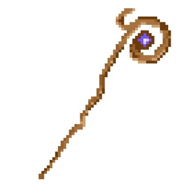 pixelated magic staff oyun ekipmanı
