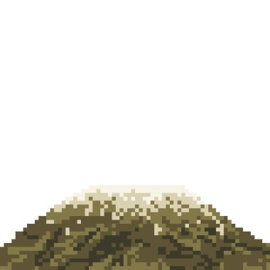 karlı zirvesi olan pikselli Kilimanjaro Dağı