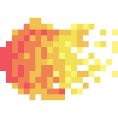 Bu çarpıcı mikroskop elementi büyüleyici bir pixelated ateş topu illüstrasyonunu sergiliyor. Ateşli enerjinin özünü eşsiz ve göz alıcı bir şekilde yakalıyor.. 