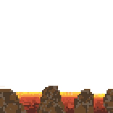 Bu büyüleyici mikro element büyüleyici bir pixelated lav arazisi çizimi sergiliyor. Geniş çaplı yaratıcı projeler için mükemmel.. 