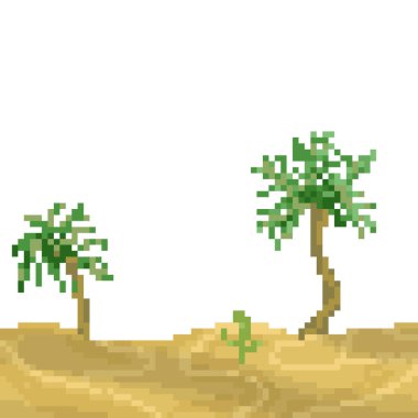 Bu çarpıcı mikroskobik element pikselli bir çöl arazisi çizimini sergiliyor. Dijital sanatla çöl manzarasının engebeli güzelliğini harmanlıyor.. 