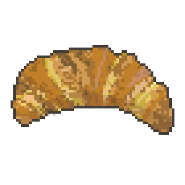 Ilustrasi Piksel Lezat Croissant Perancis — Stok Foto