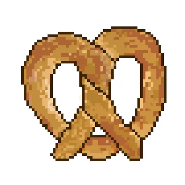 French Tasty Pretzel Bread Pixel Art — Stock Photo, Image