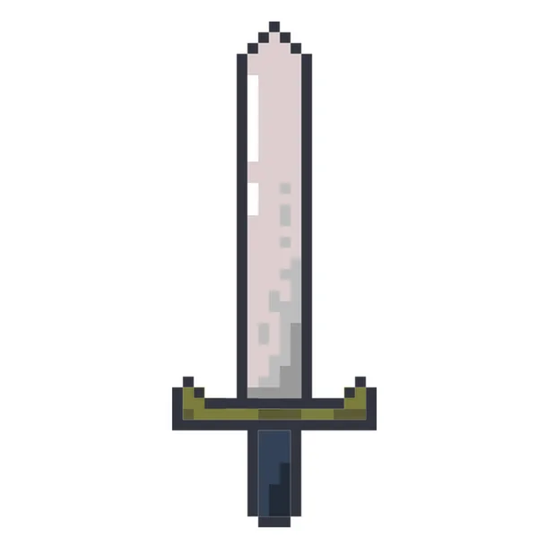 Pixelated Sharp Sword Weapon Illustration — Stock Photo, Image