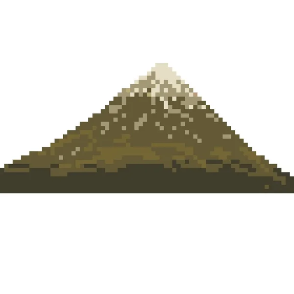 Snowy Brown Mountain Pixel Illustration — Stock Photo, Image