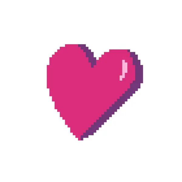 Очаровательный Микростоковый Элемент Обладает Восхитительной Пиксельной Розовой Иллюстрацией Сердца Которая — стоковое фото
