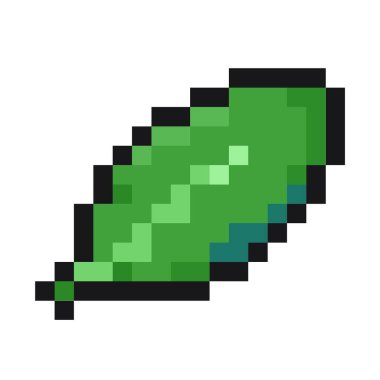 pikselleştirilmiş yeşil yeşillik filizlenir yaprak piksel sanat oyunu öğeleri doğa