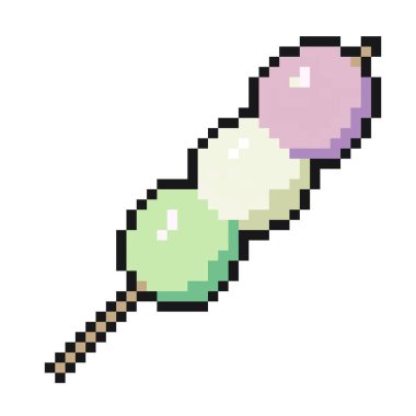 dinamik dijital projeler ve tasarımlar için dango piksel sanatı.