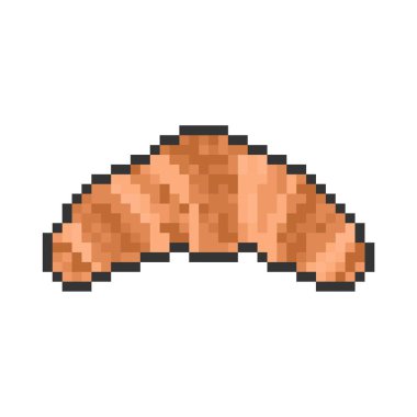 Dinamik dijital projeler ve tasarımlar için kruvasan pikseli.