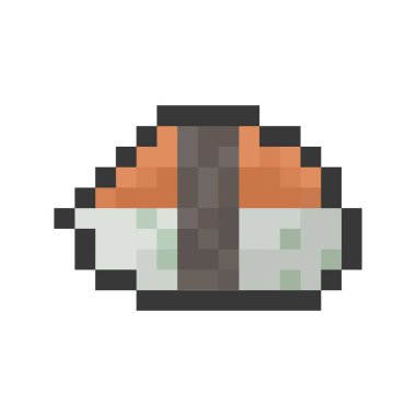 Dinamik dijital projeler ve tasarımlar için sushi piksel sanatı.