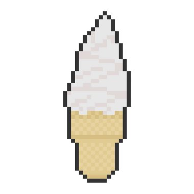 Dinamik dijital projeler ve tasarımlar için dondurma pikseli sanatı.