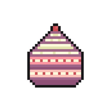 dinamik dijital projeler ve tasarımlar için kek pikseli sanatı.