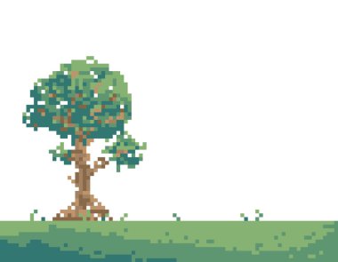 Dinamik dijital projeler ve tasarımlar için göz kamaştırıcı yeşil arazi pikseli.