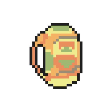 dinamik dijital projeler ve tasarımlar için çanta piksel sanatı.