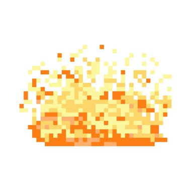 Dizaynınız için sıcak ateş yakma pikseli sanatı