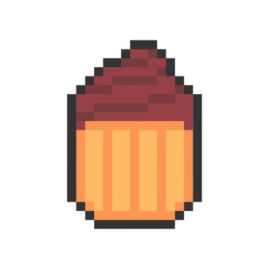 Tasarımınız için cupcake piksel sanatı