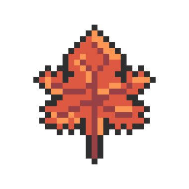 Sonbahar yaprağı piksel sanatı ihtiyaçlarınız için