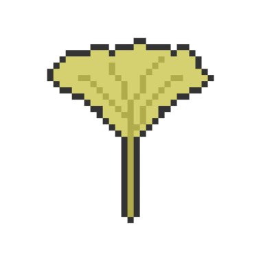 İhtiyaçlarınız için yeşil yaprak piksel sanatı