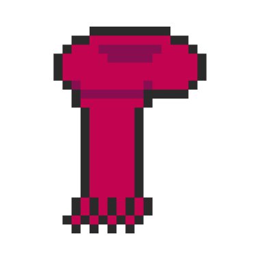 ihtiyaçlarınız için kırmızı şal piksel sanatı