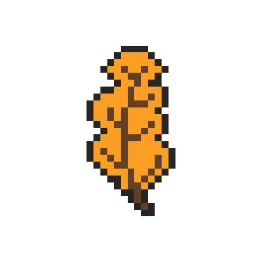 Sonbahar yaprağı piksel sanatı ihtiyaçlarınız için