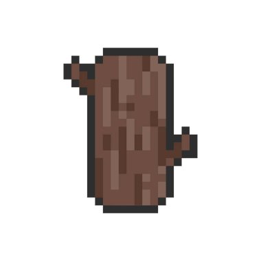 İhtiyaçlarınız için ağaç günlük pikseli sanatı 