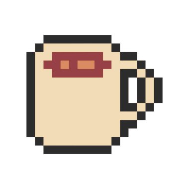 kahve fincanda pikselde, ihtiyaçlarınız için.