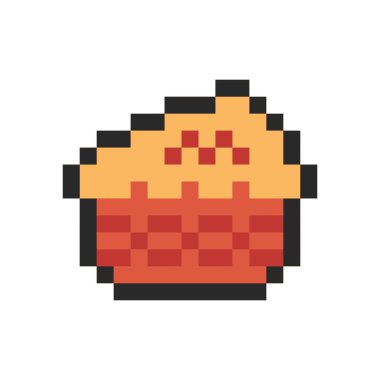 ihtiyaçlarınız için pasta dilimi pikseli sanatı