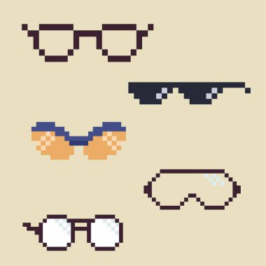 optik bohça havalı gözlük piksel sanatı