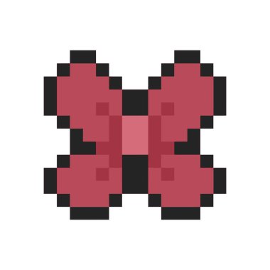 Şirin kurdele coquette piksel sanatı