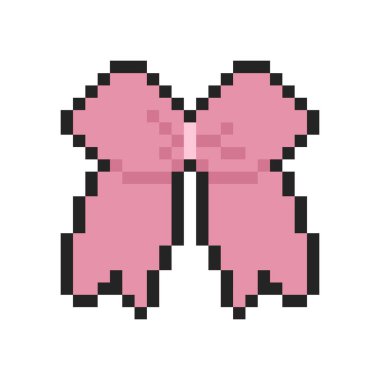 Şirin kurdele coquette piksel sanatı