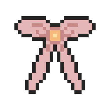 Şirin kurdele coquette piksel sanatı