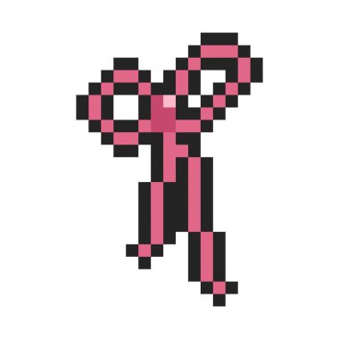 Şirin kurdele coquette piksel sanatı