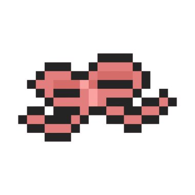 Şirin kurdele coquette piksel sanatı