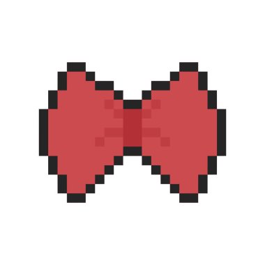 Şirin kurdele coquette piksel sanatı