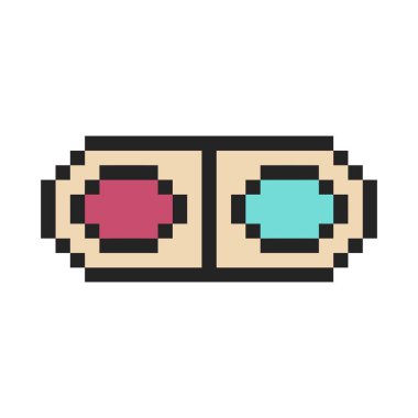 iki renk soyut piksel sanatı