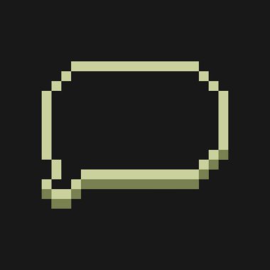 Şirin sohbet kabarcığı piksel sanatı